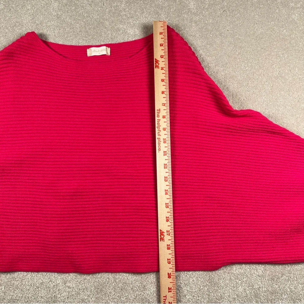 Altard State Sweater Cropped Ribbed Knit Batwing Pink Fuscia women's medium